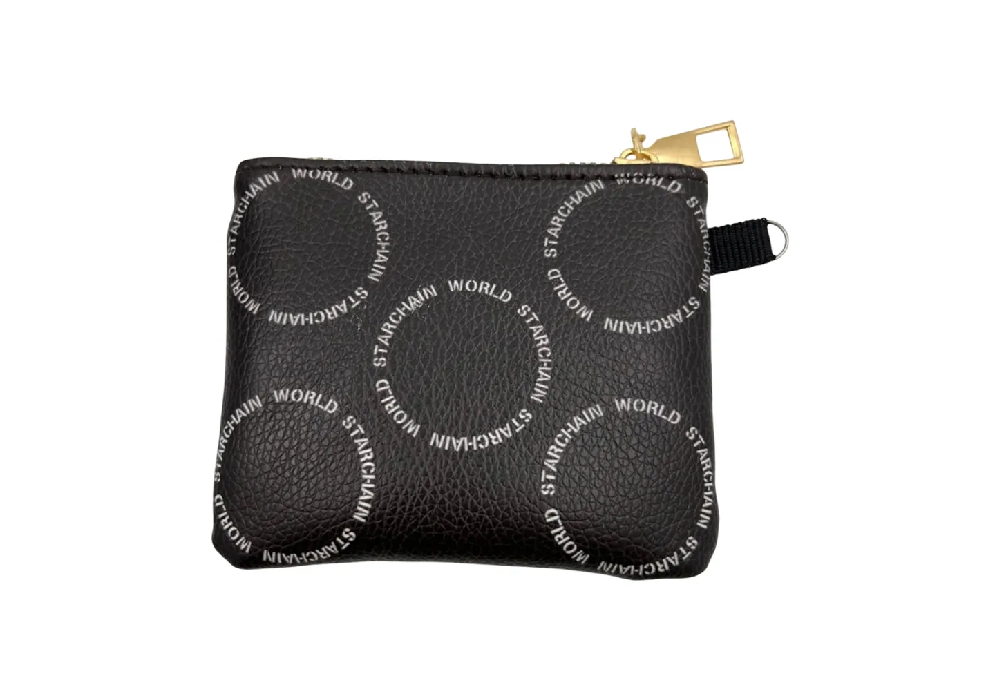 Brown leather backpack debossed pattern