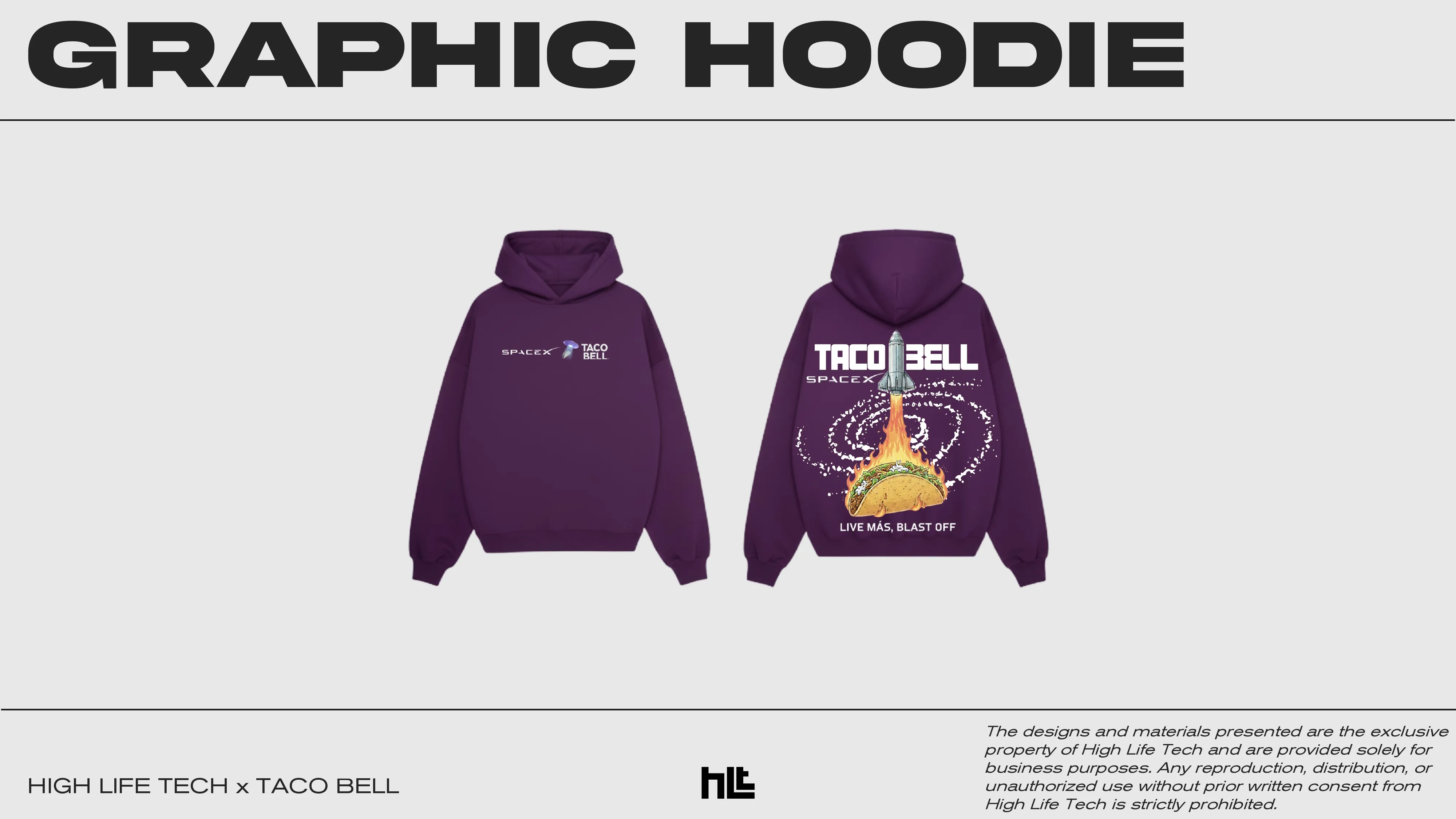 A graphic hoodie concept for Taco Bell