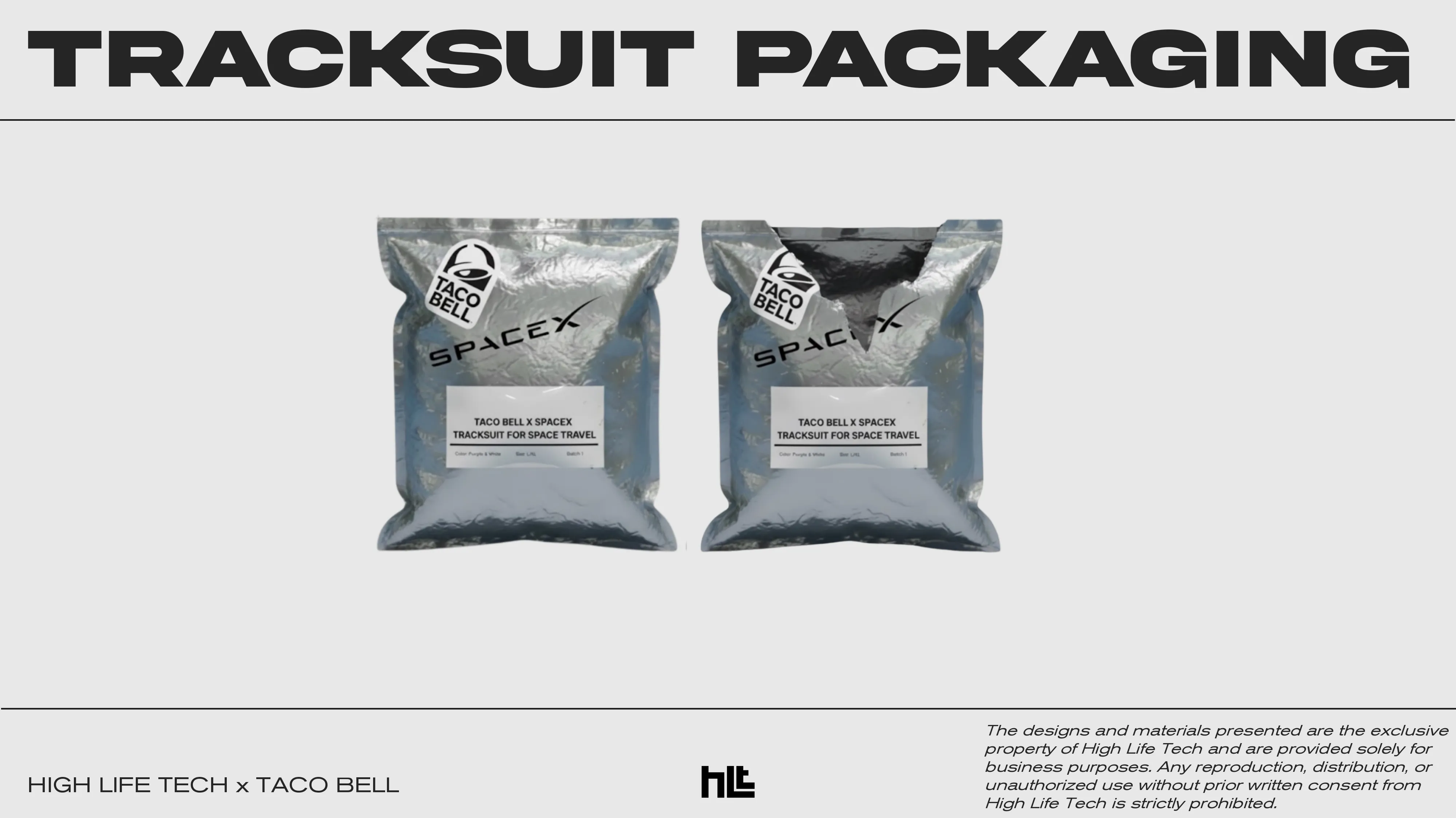 Packaging designed to look like actual space food
