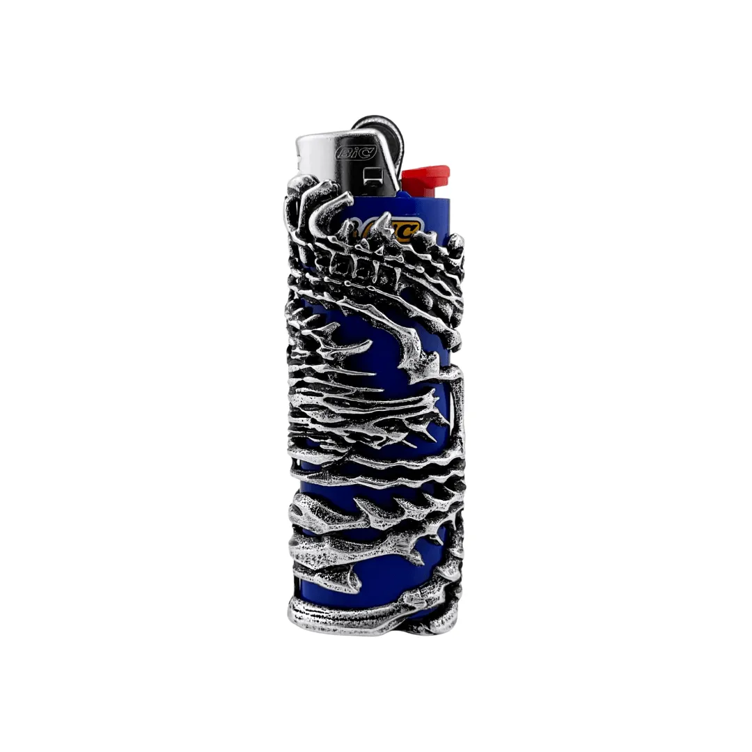 A custom stainless steel lighter holder with antique plating for Cal Jewelry