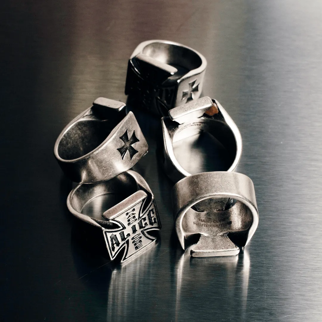 A lifestyle photo of custom rings we manufactured for Alice