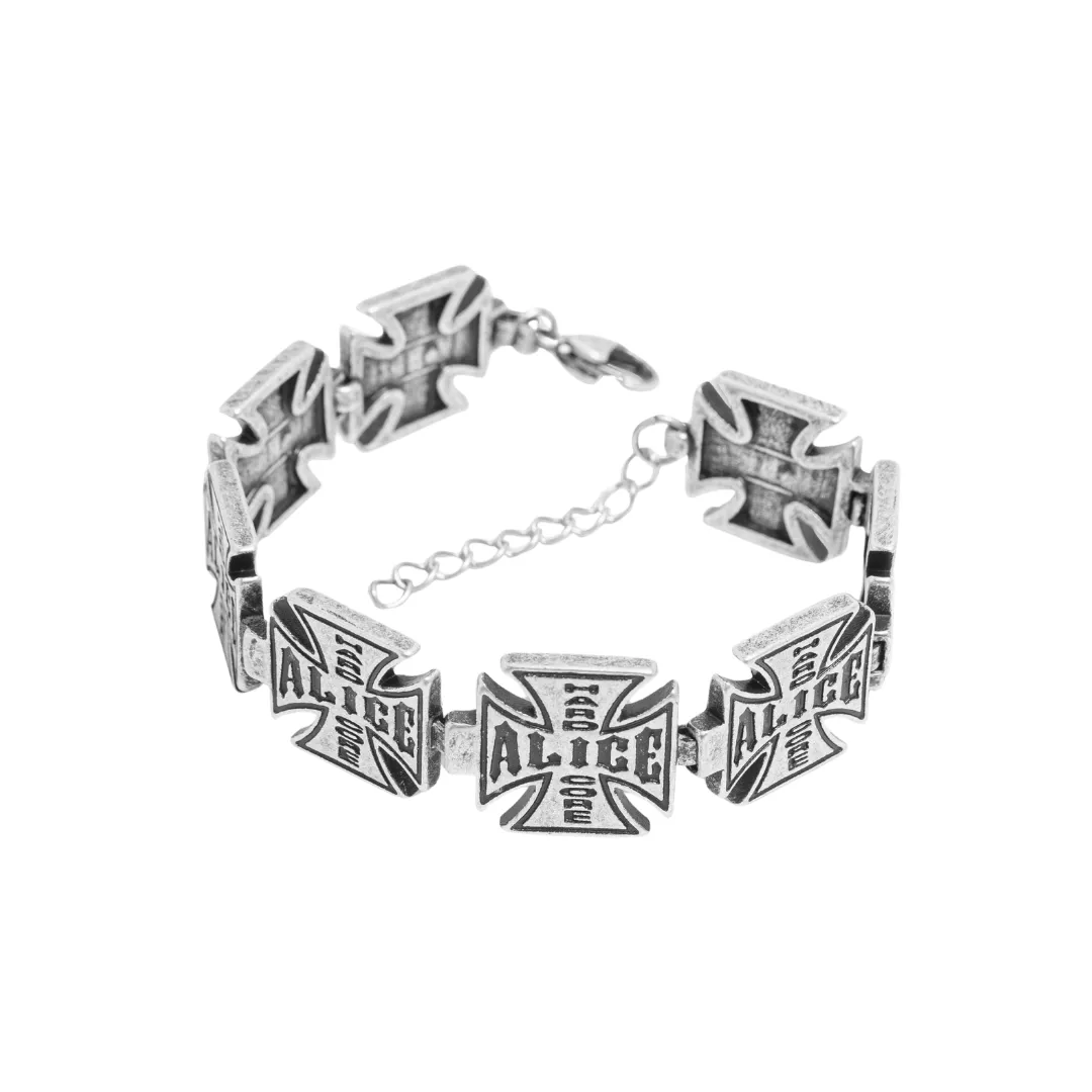 A product shot of the antique plated bracelets we made for Alice