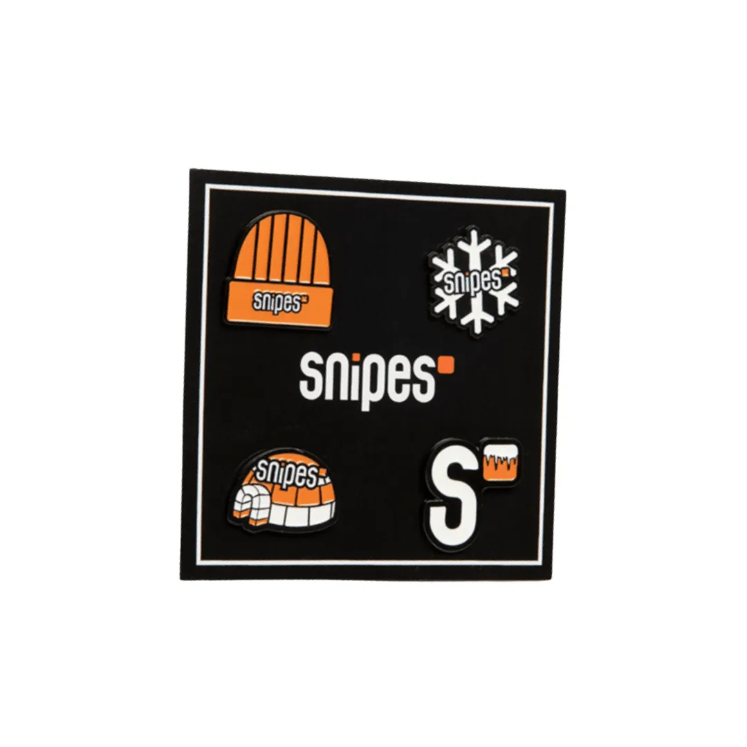 4 enamel pins on custom cardstock 