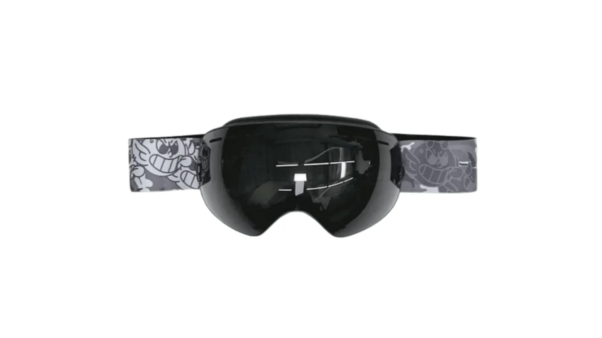 Custom ski goggles with design on the strap 