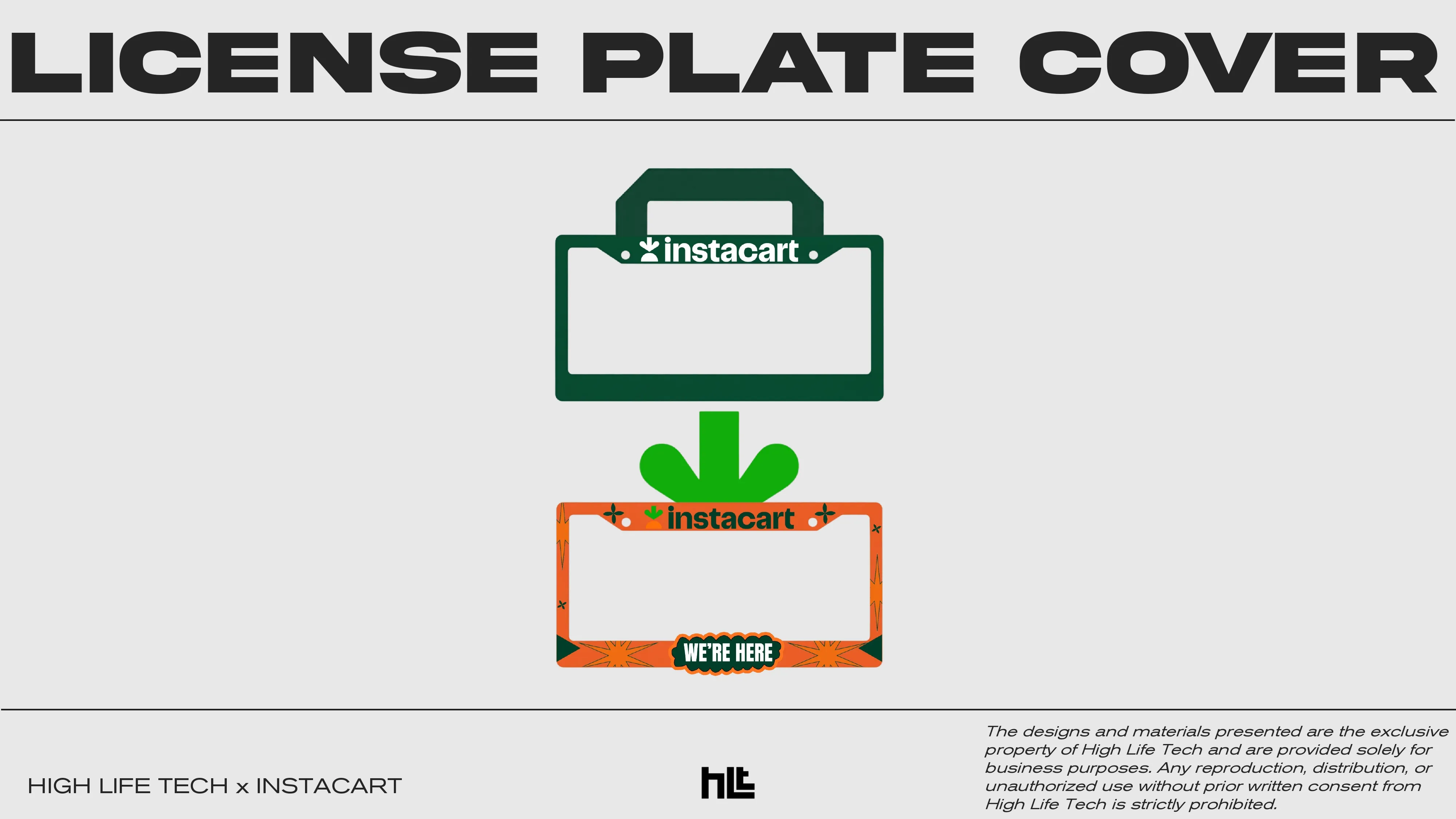 A custom license plate cover idea for Instacart