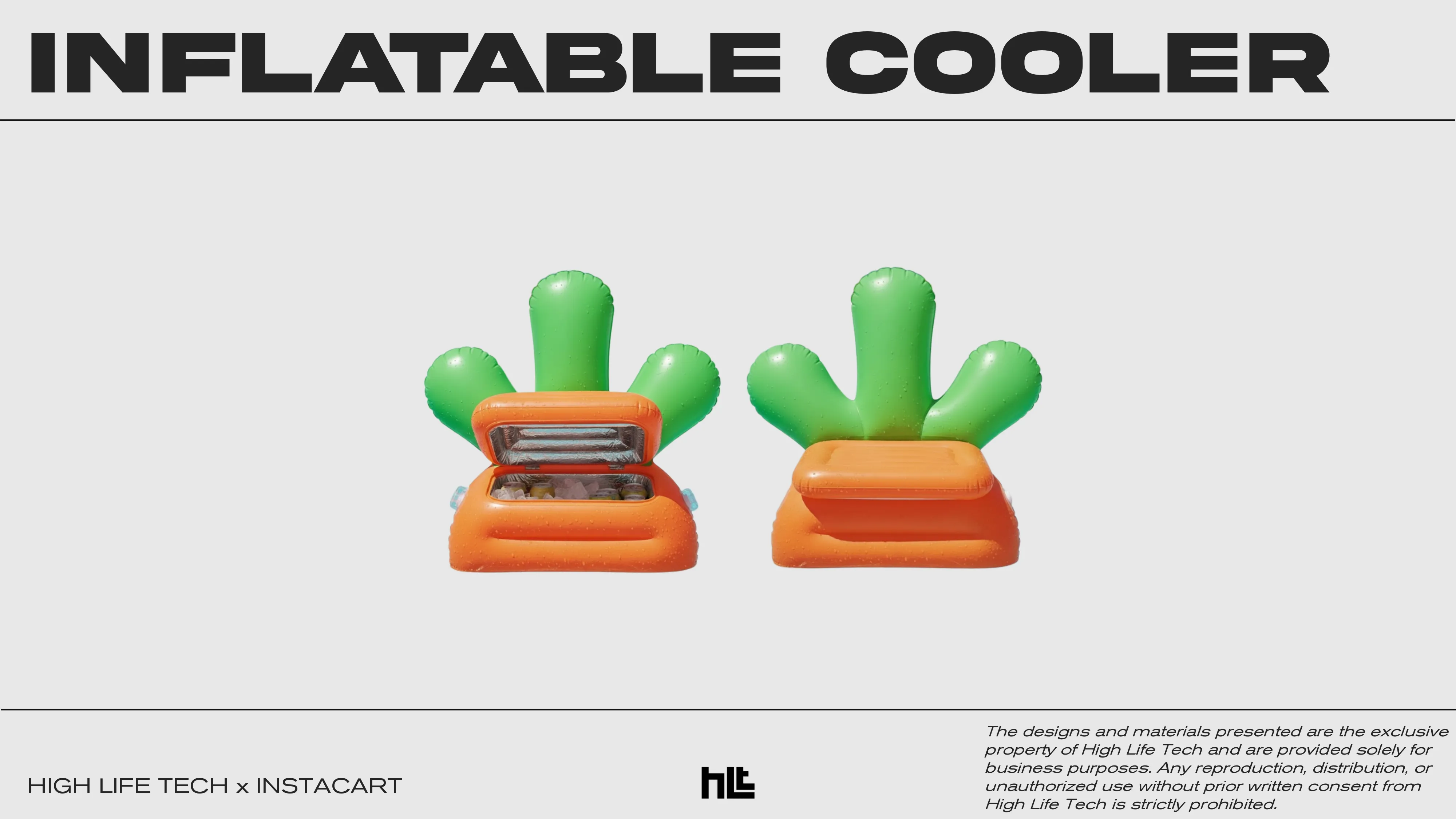 A carrot inflatable cooler