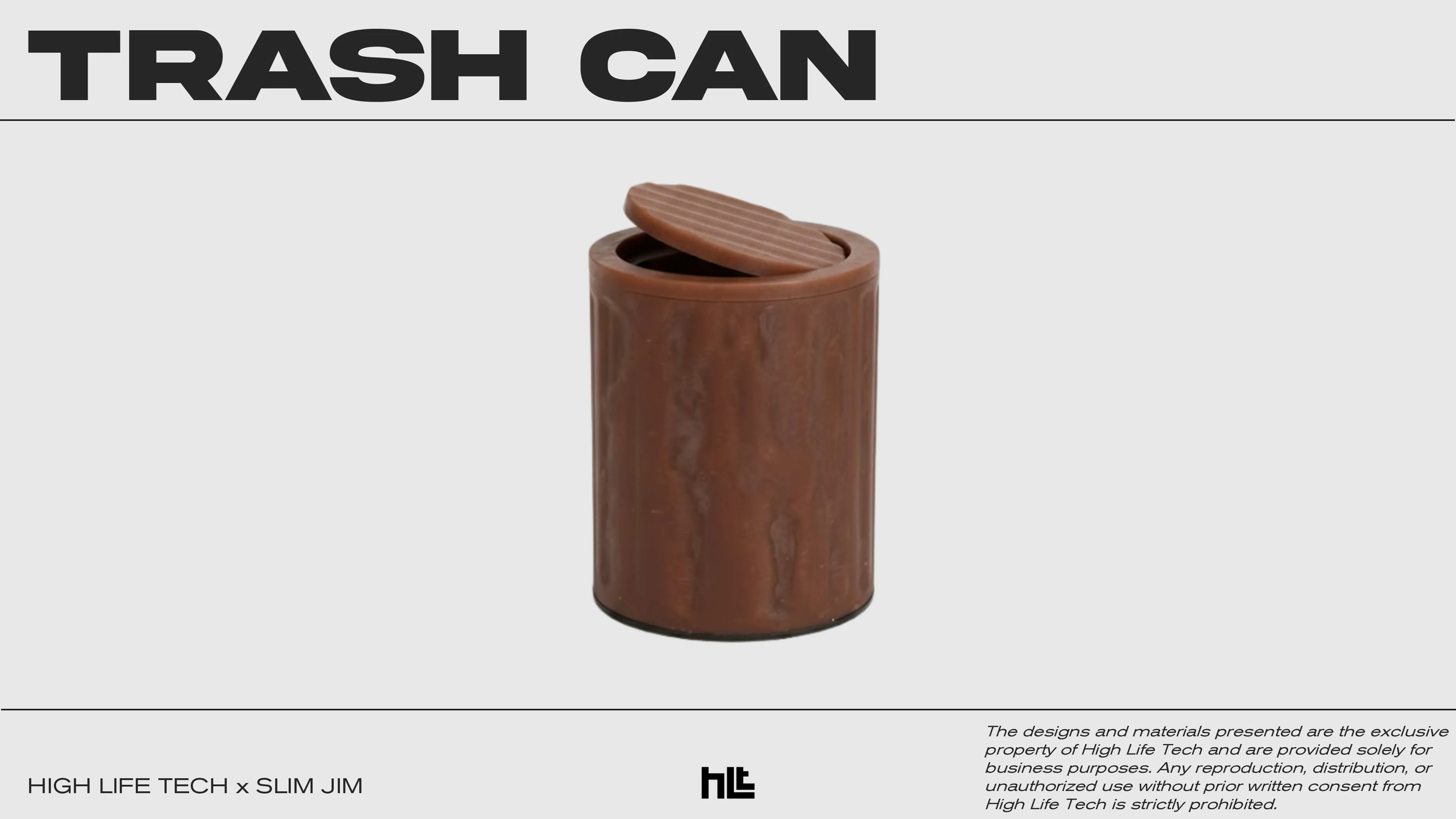 A custom trash can for Slim Jim
