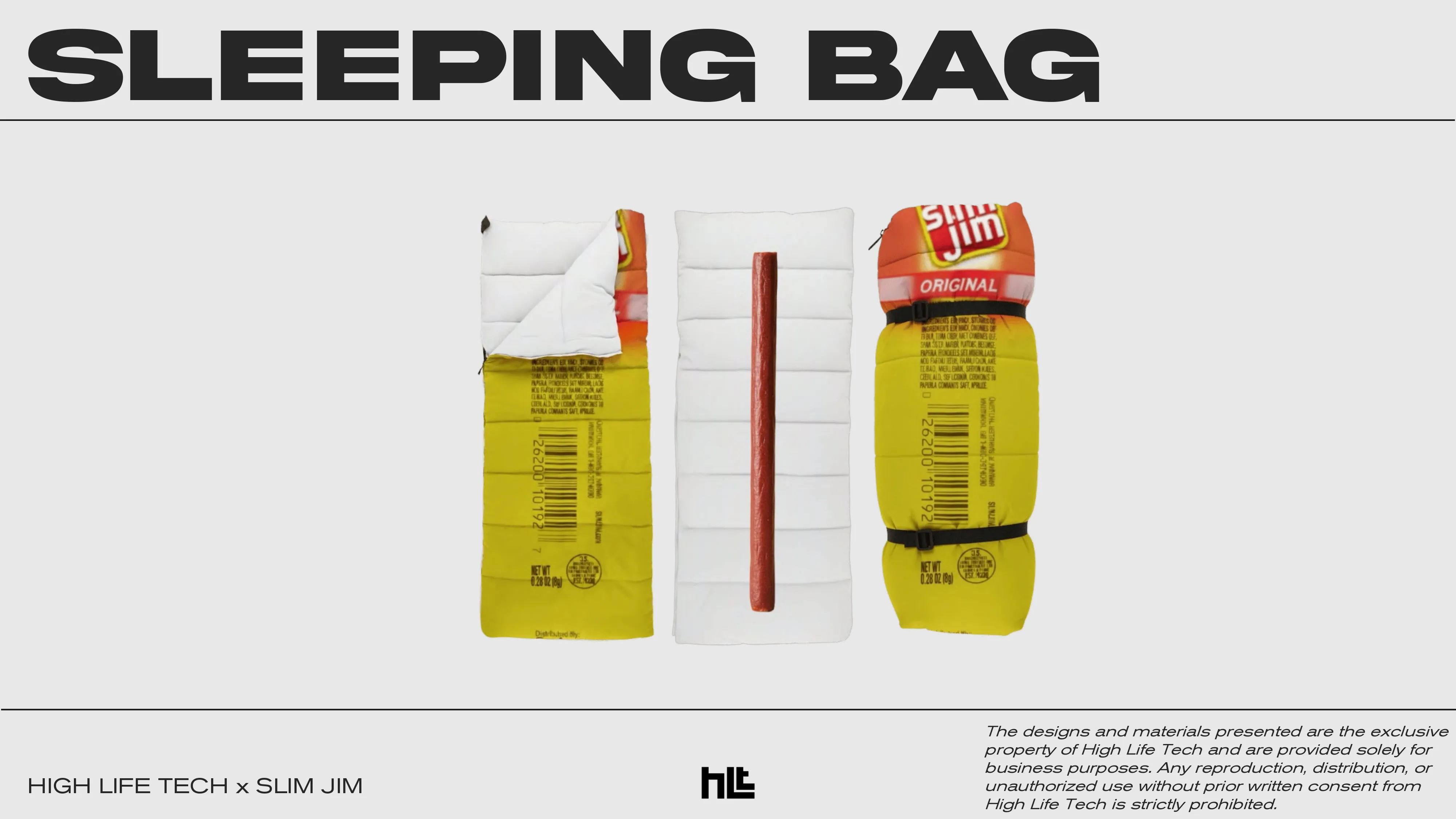 A custom sleeping bag concept for Slim Jim