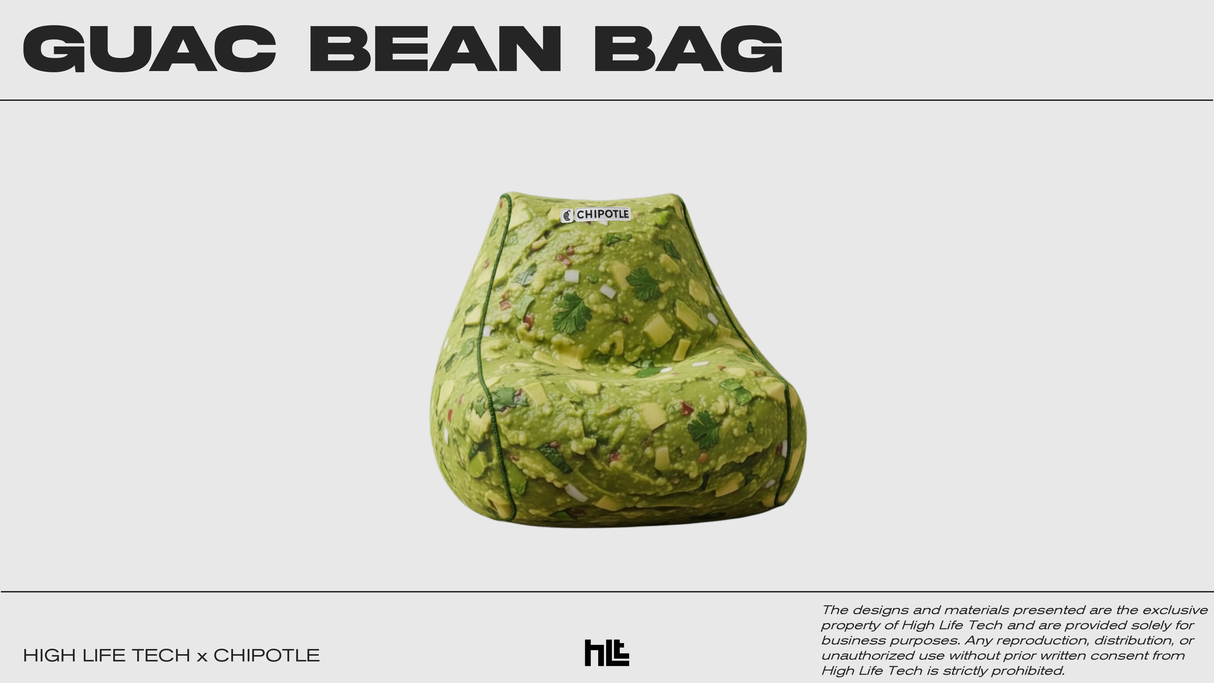 A bean bag chair that looks like a pile of guac