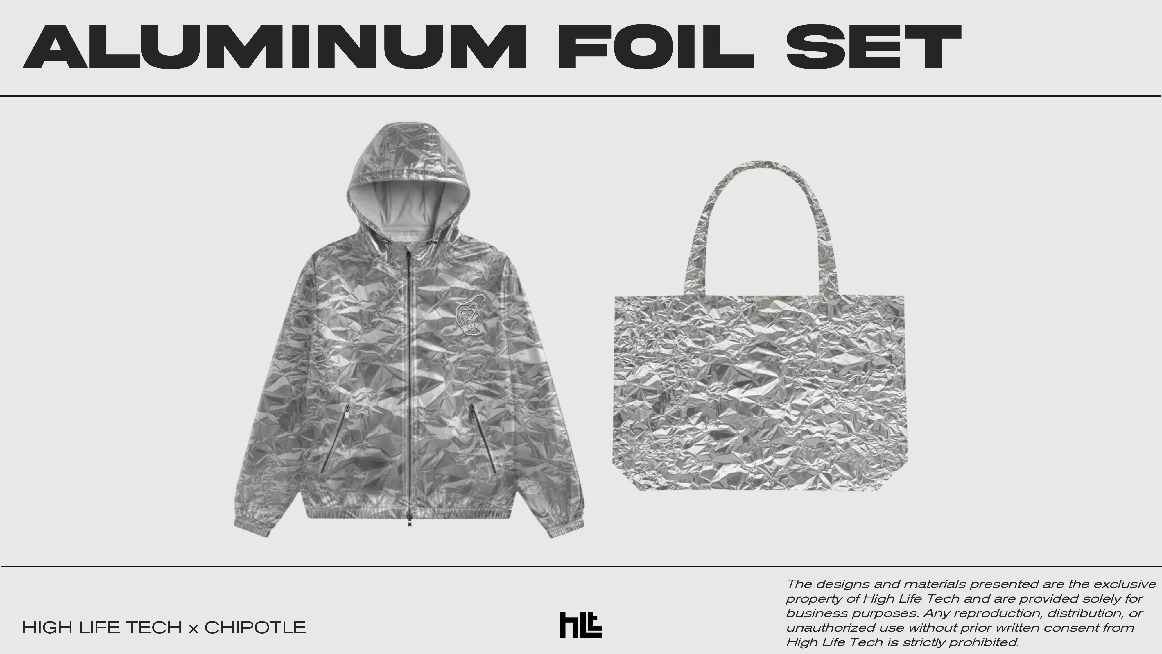 Aluminum foil merch concept for Chipotle
