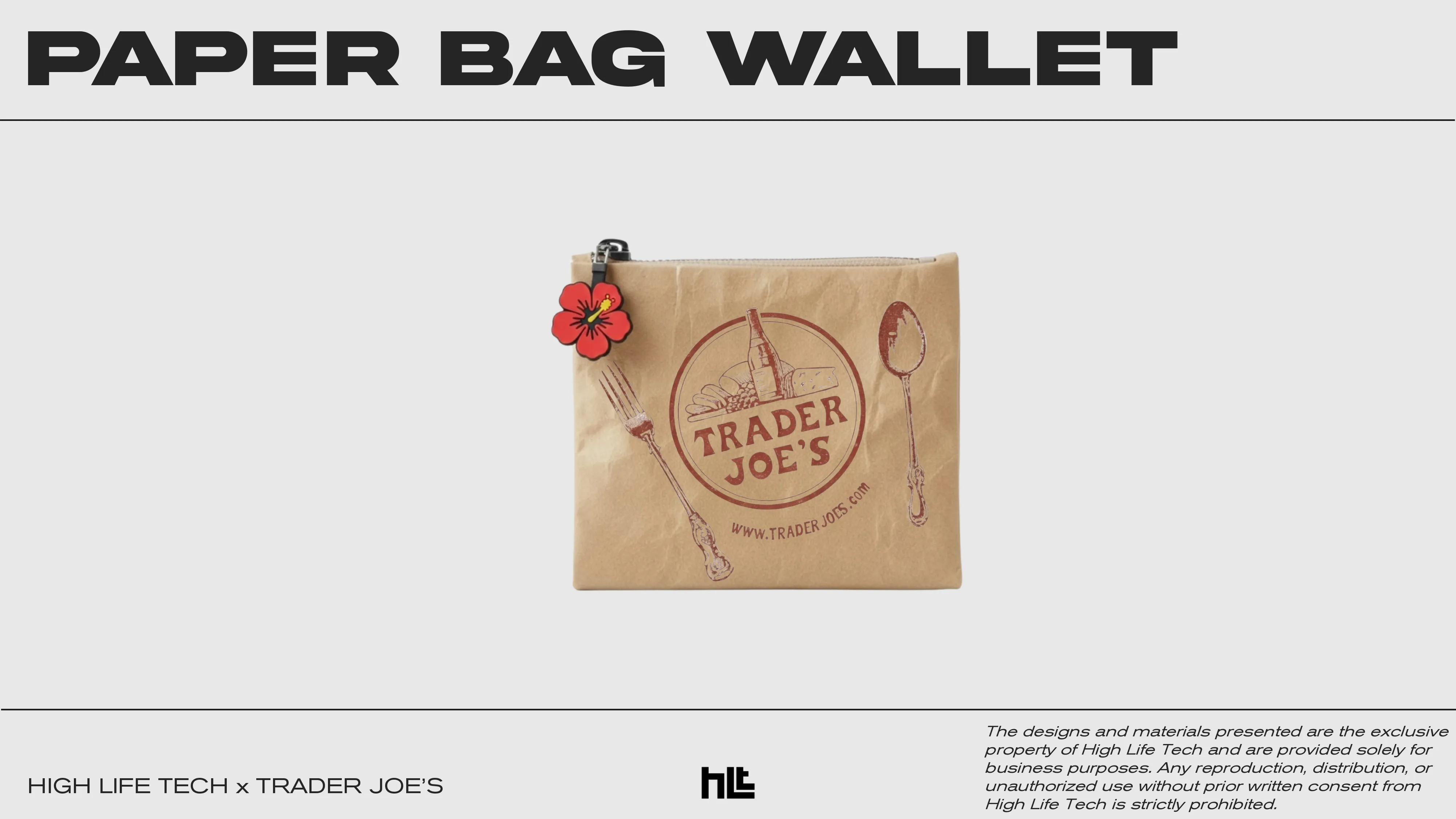 The Trader Joes paper bags turned into a coin pouch