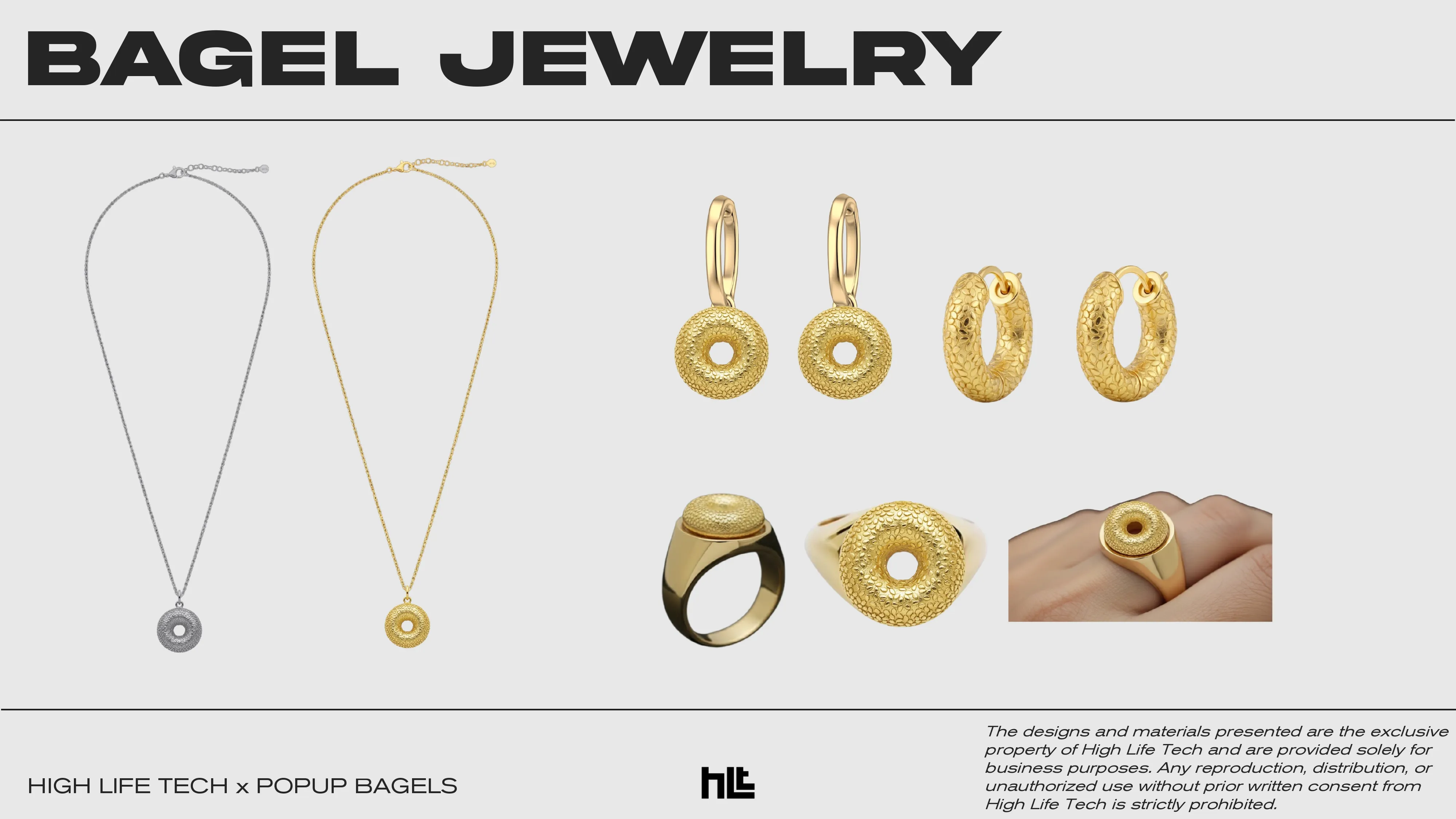 Custom bagel jewelry concepts
