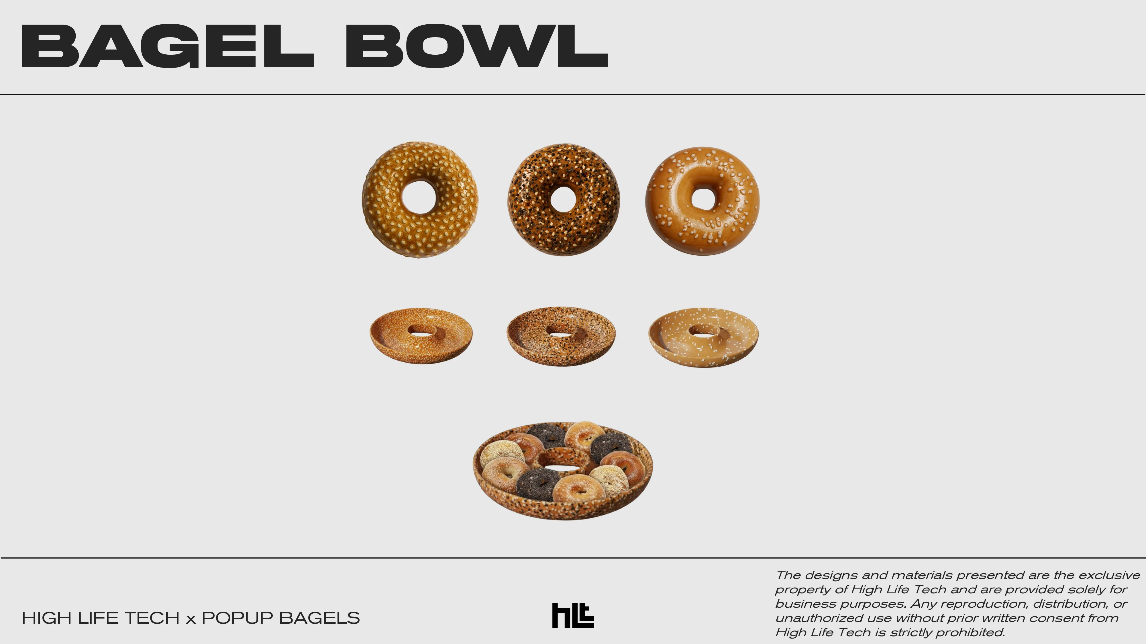 A custom bowl that looks like a bagel