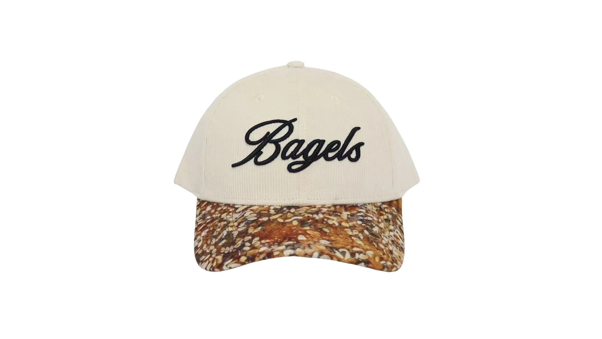 A custom hat with sublimated brim