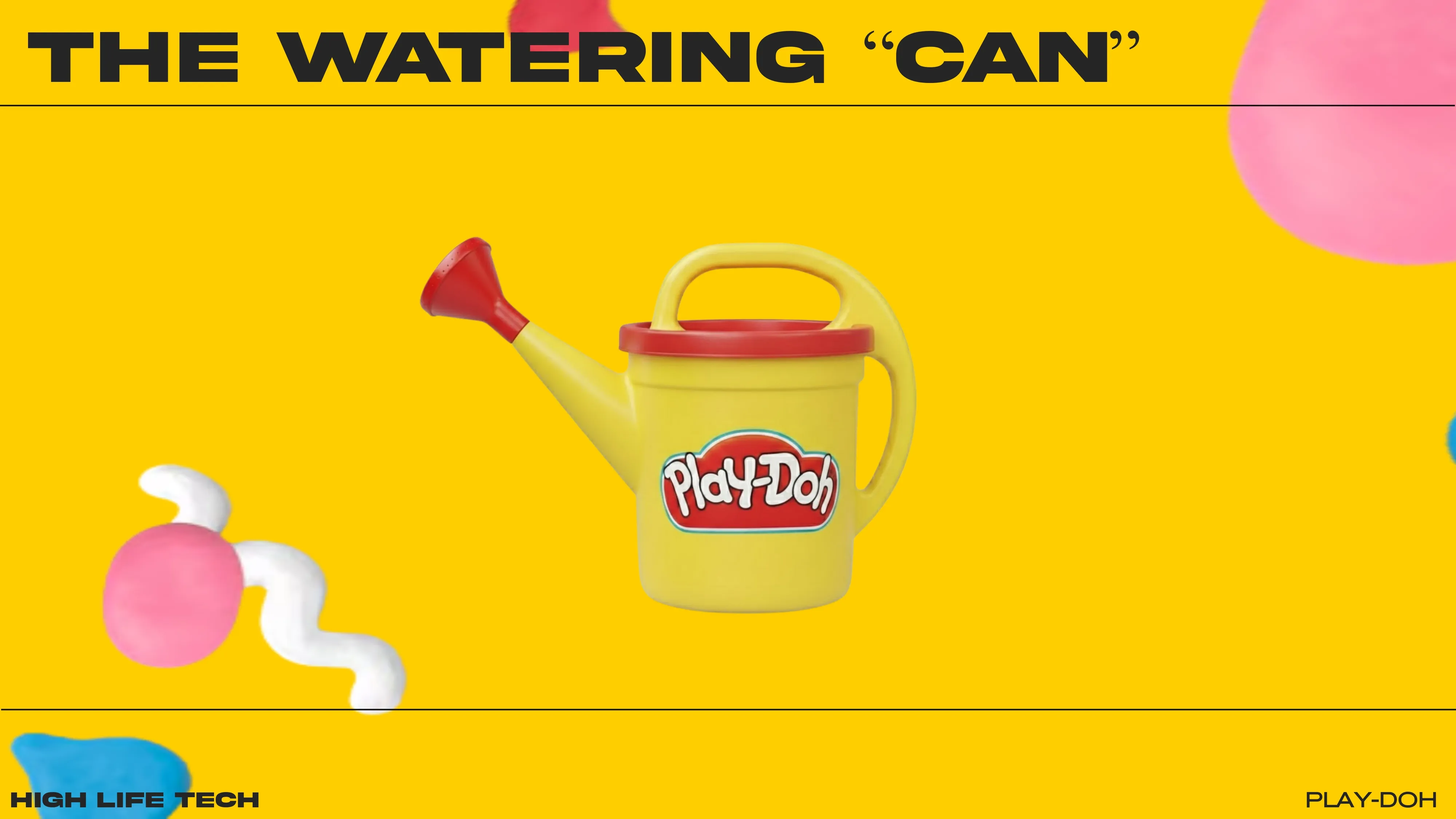 A Play-Doh can turned into a watering can