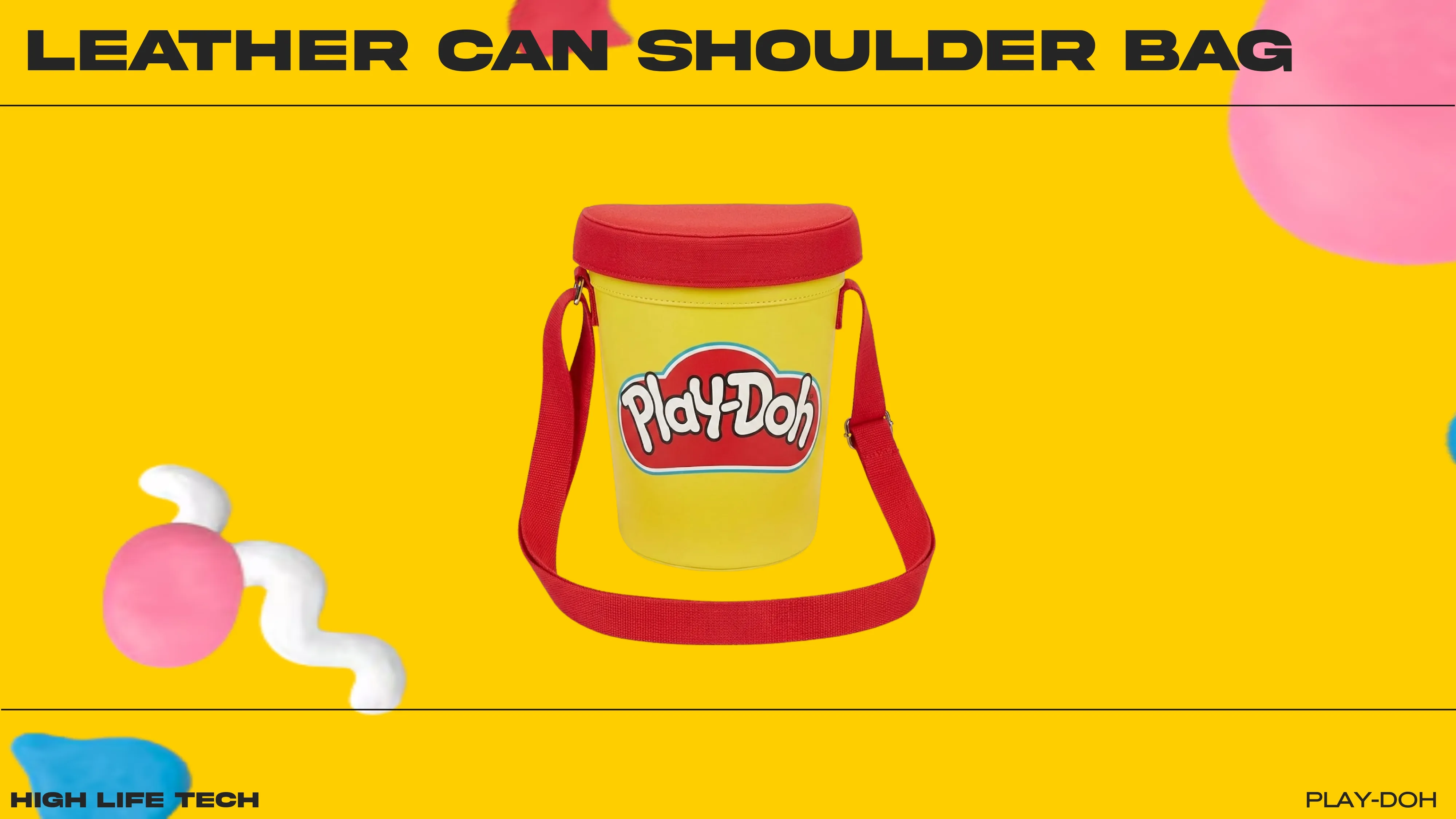 Leather bag inspired by a Play-Doh can