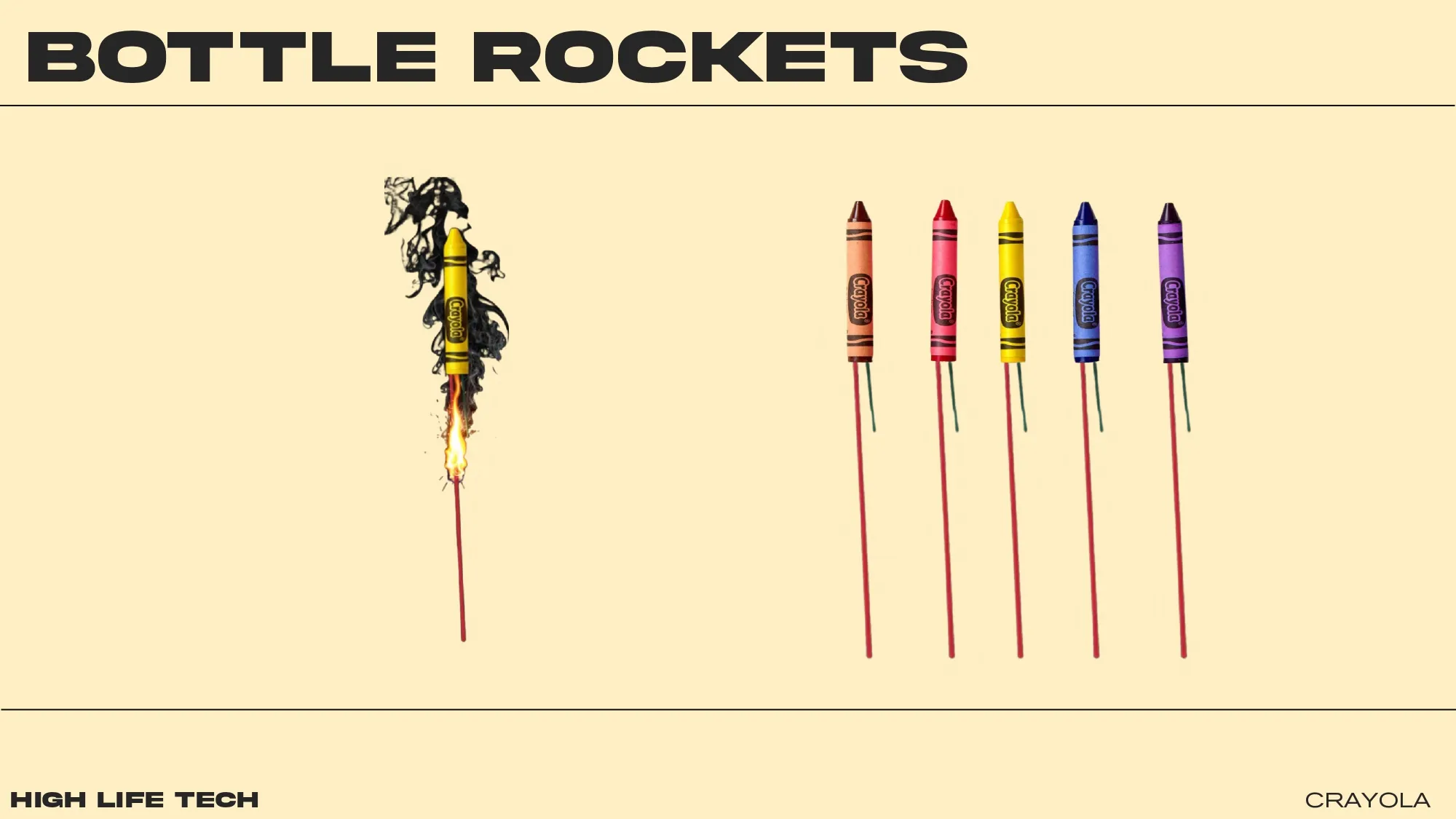 Crayola bottle rockets idea
