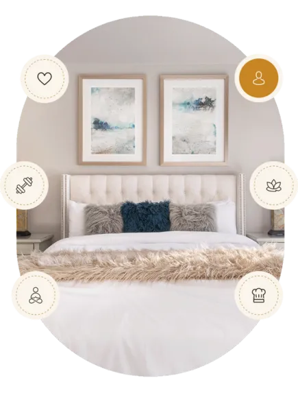 bedroom with icons