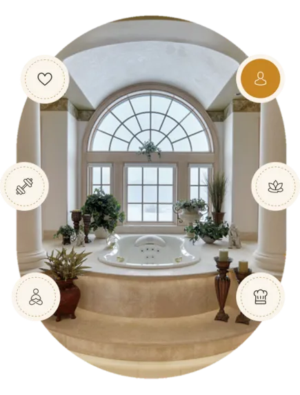 bathroom with icons