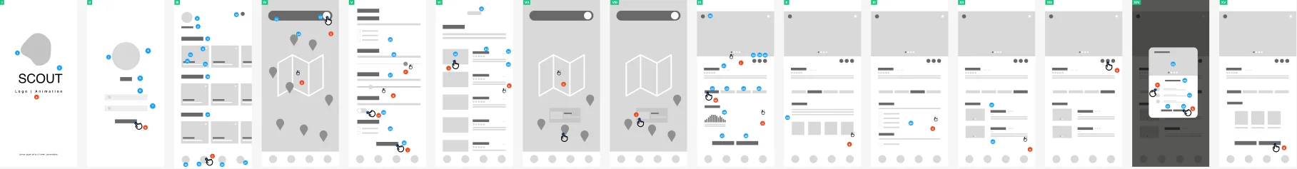 Pre-hike user flow screens