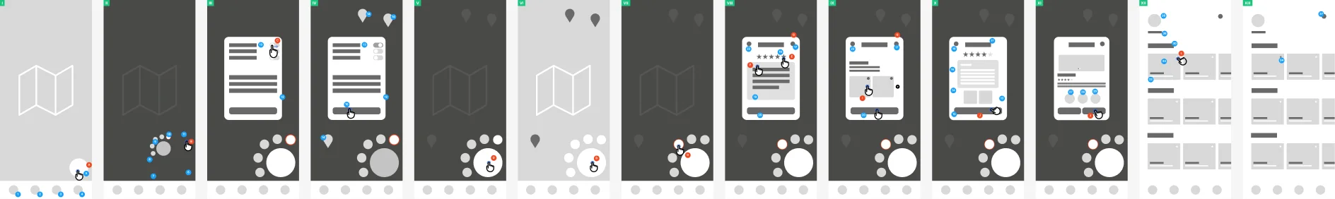 Post-hike user flow screens
