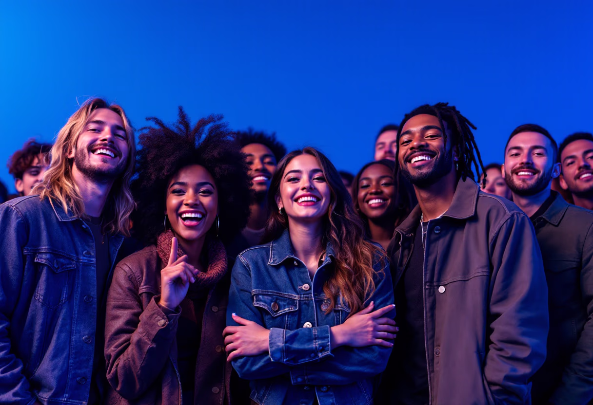 image of music fans at concert (for a musician & band)