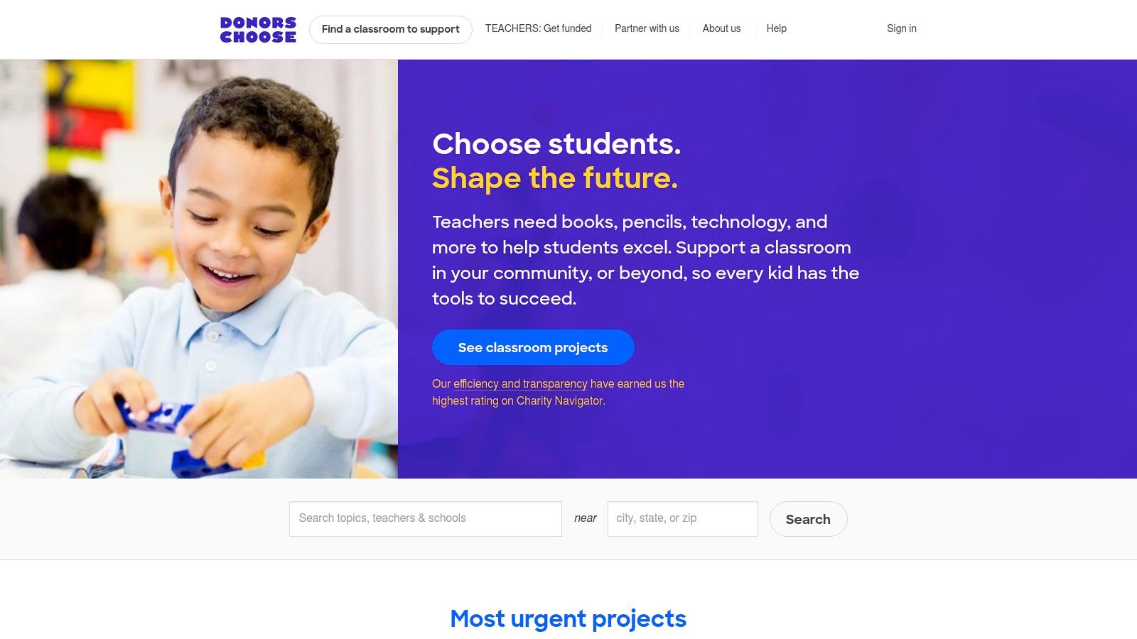 DonorsChoose (Special Education Projects)