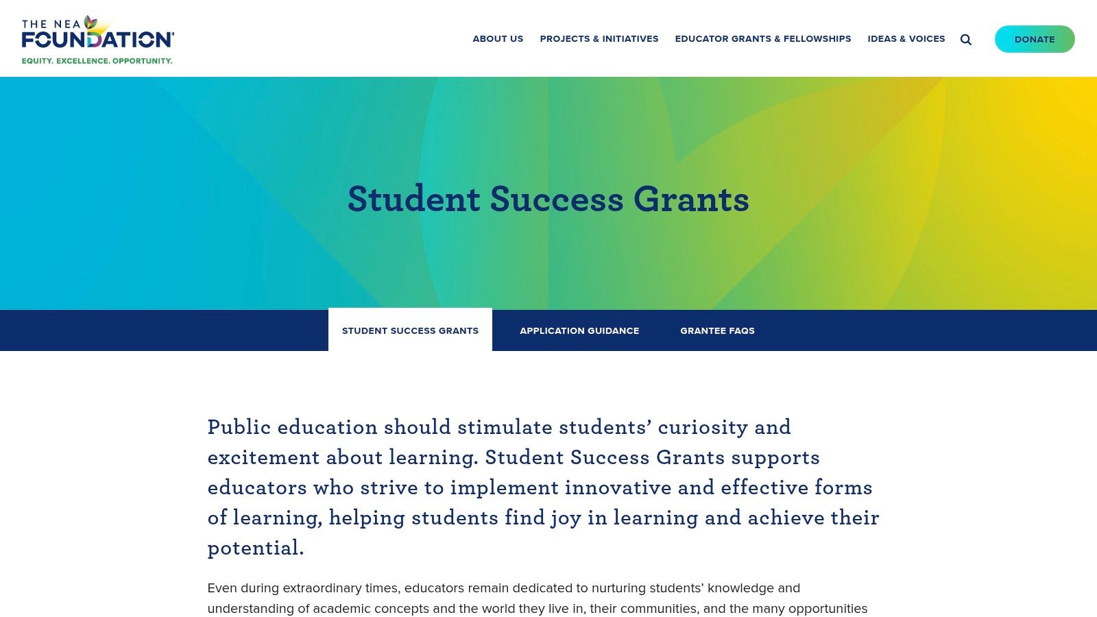 NEA Foundation – Student Success Grants