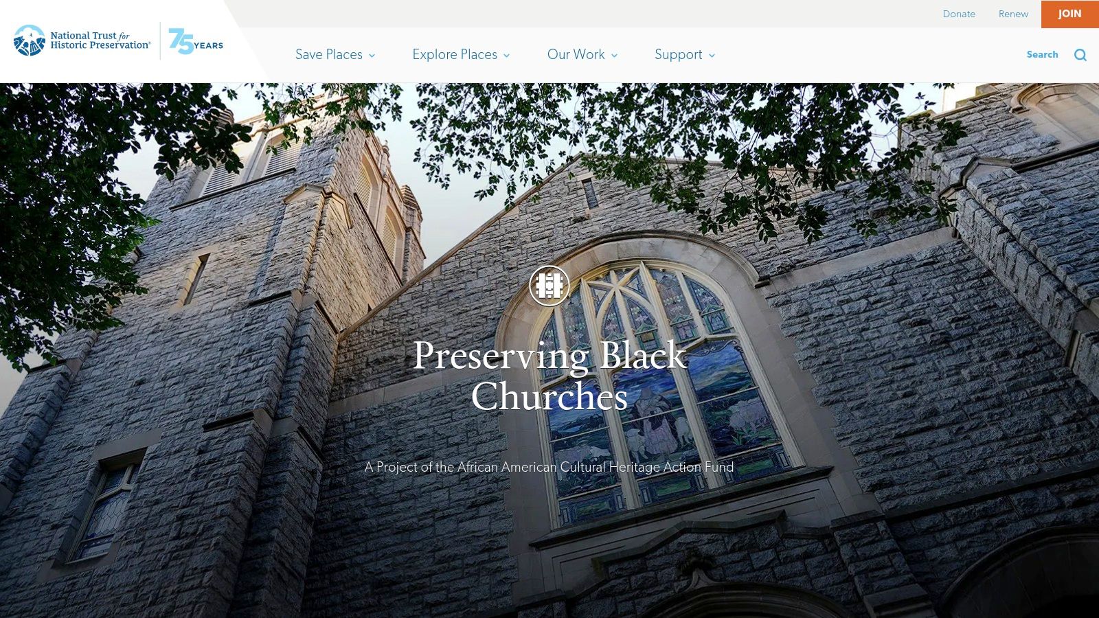 African American Cultural Heritage Action Fund – Preserving Black Churches
