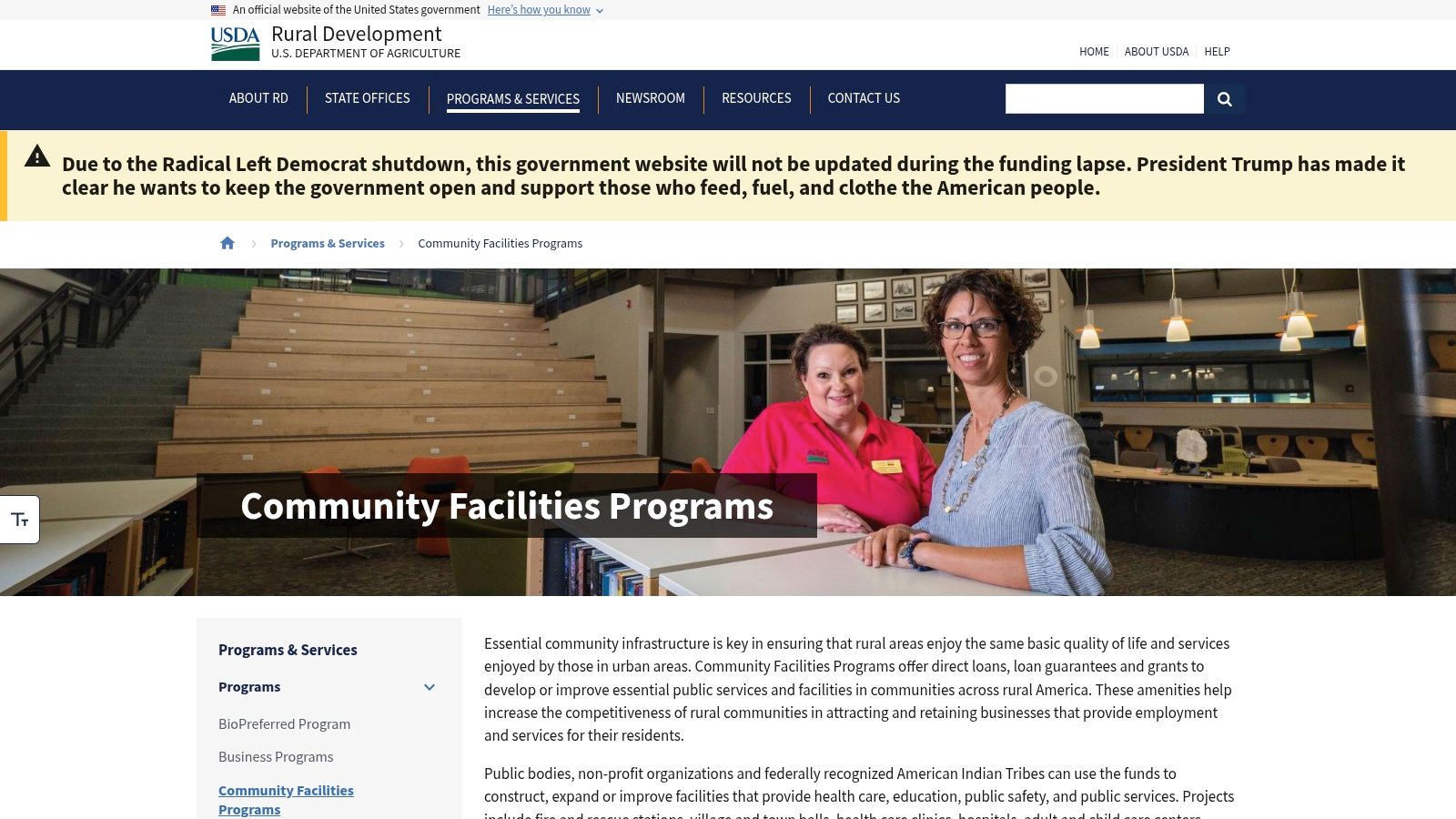 USDA Rural Development – Community Facilities