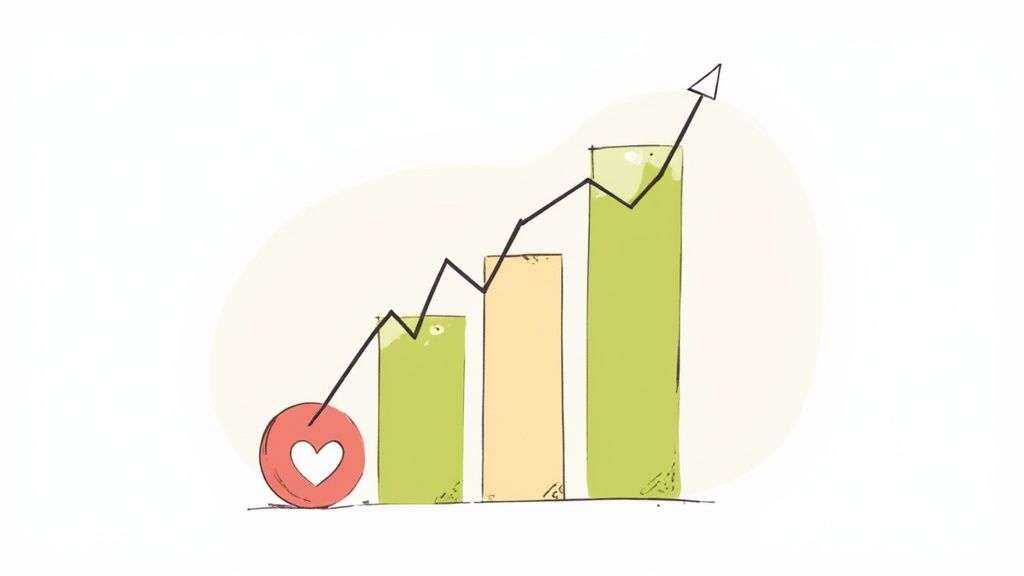 A nonprofit representative presenting impact data to a corporate sponsor