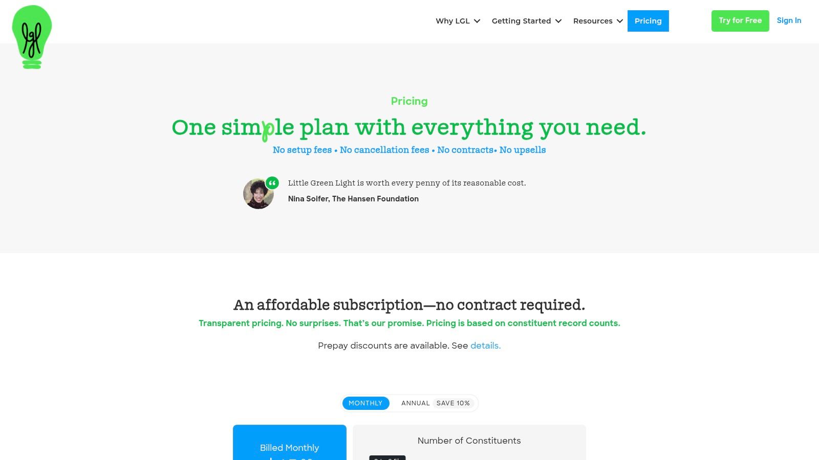 Little Green Light (LGL)