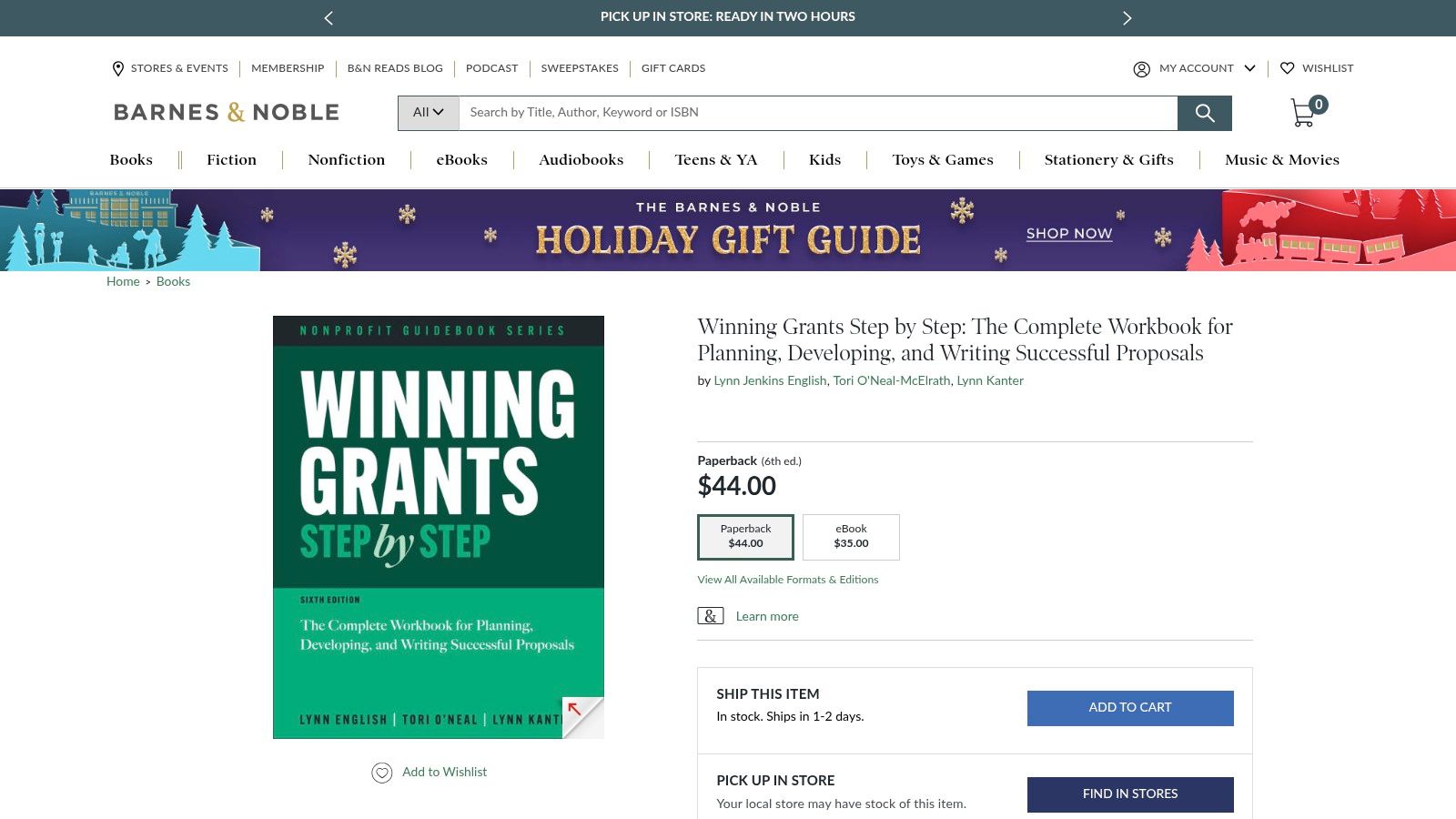 Barnes & Noble – "Winning Grants Step by Step" (6th ed., 2025)