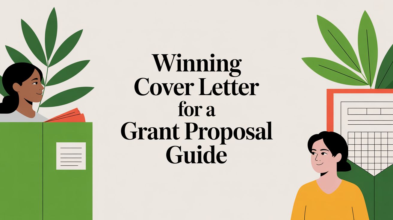 Winning cover letter for a grant proposal guide