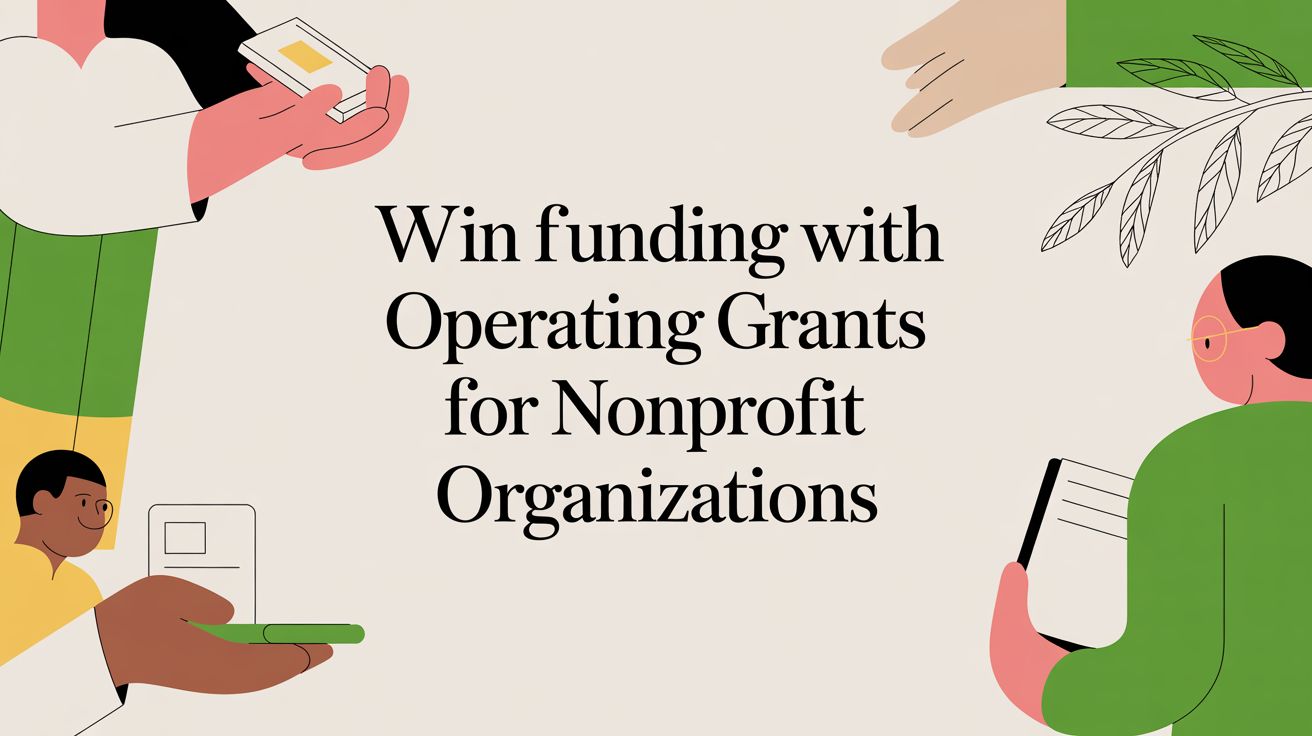 Win funding with operating grants for nonprofit organizations