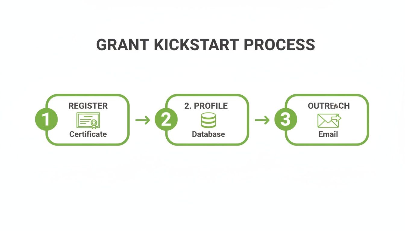 Infographic about how to get grants for nonprofit organization