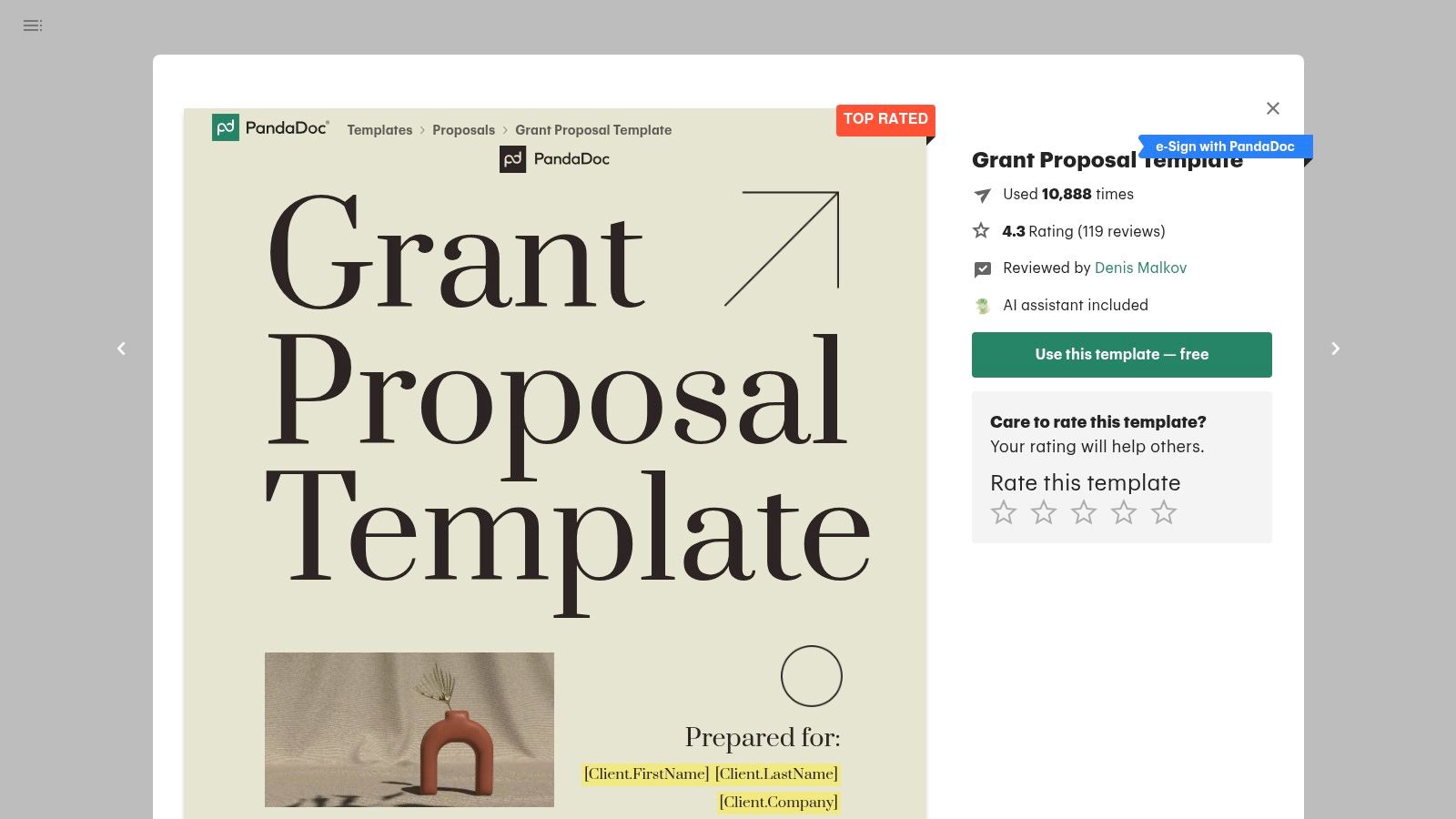 PandaDoc — Online Grant Proposal Template