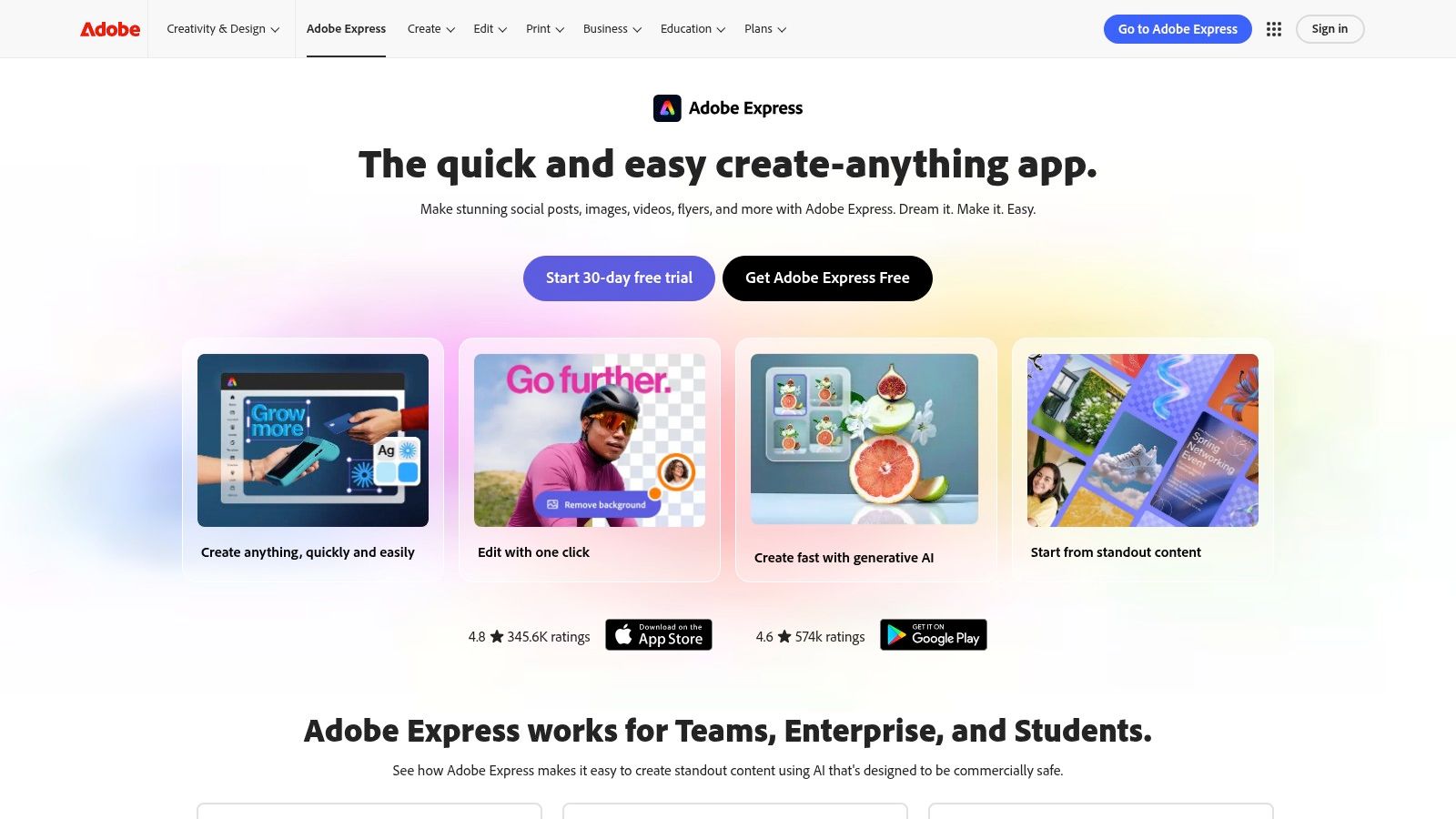 Adobe Express (formerly Adobe Spark)