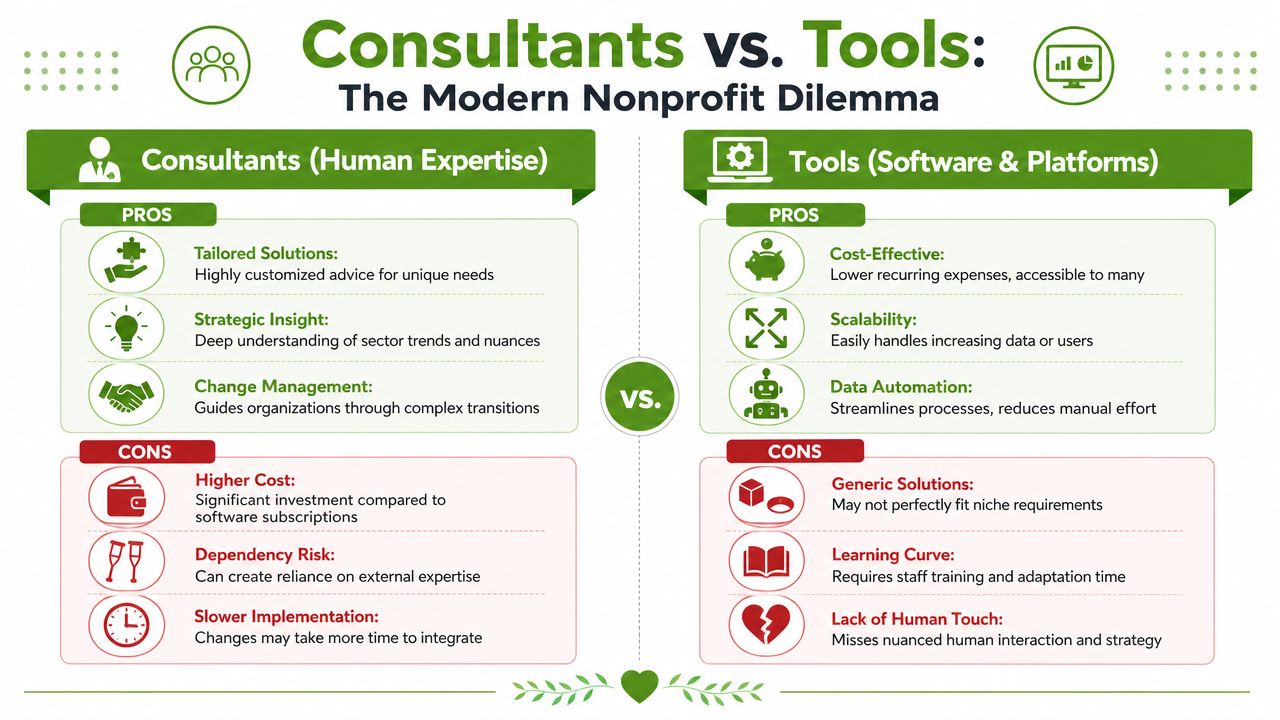 Consultants vs Tools The New Nonprofit Dilemma