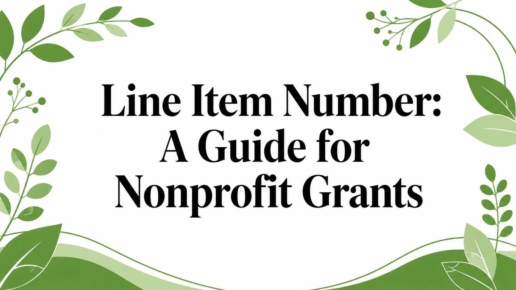 Line Item Number: A Guide for Nonprofit Grants
