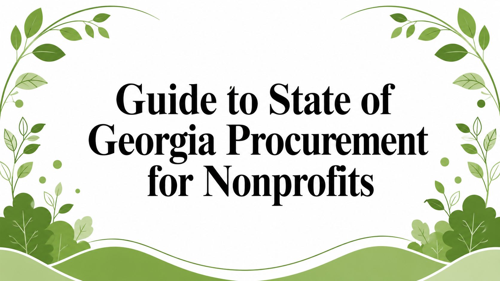 Guide to State of Georgia Procurement for Nonprofits