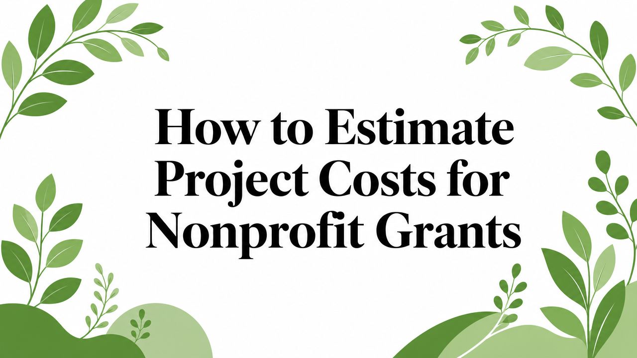 How to Estimate Project Costs for Nonprofit Grants