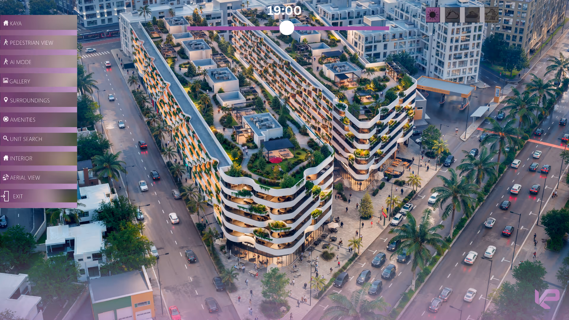 Maquette immersive interactive permettant d’explorer un projet immobilier en temps réel grâce aux technologies 3D et réalité virtuelle. Cette solution offre une visualisation détaillée des volumes, des matériaux et des espaces, avec des parcours immersifs, des vues aériennes et piétonnes, et des interactions dynamiques pour une compréhension complète du projet avant sa réalisation.