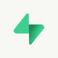 Green abstract logo with two overlapping arrow shapes pointing left and right.
