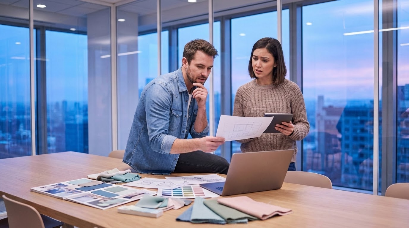 ภาพประกอบแสดงช่างไฟฟ้าชายสวมหมวกนิรภัยและถุงมือความปลอดภัย กำลังตรวจสอบแผงไฟฟ้าสูงแรงในโรงงานอุตสาหกรรมที่มีแสงสลัว