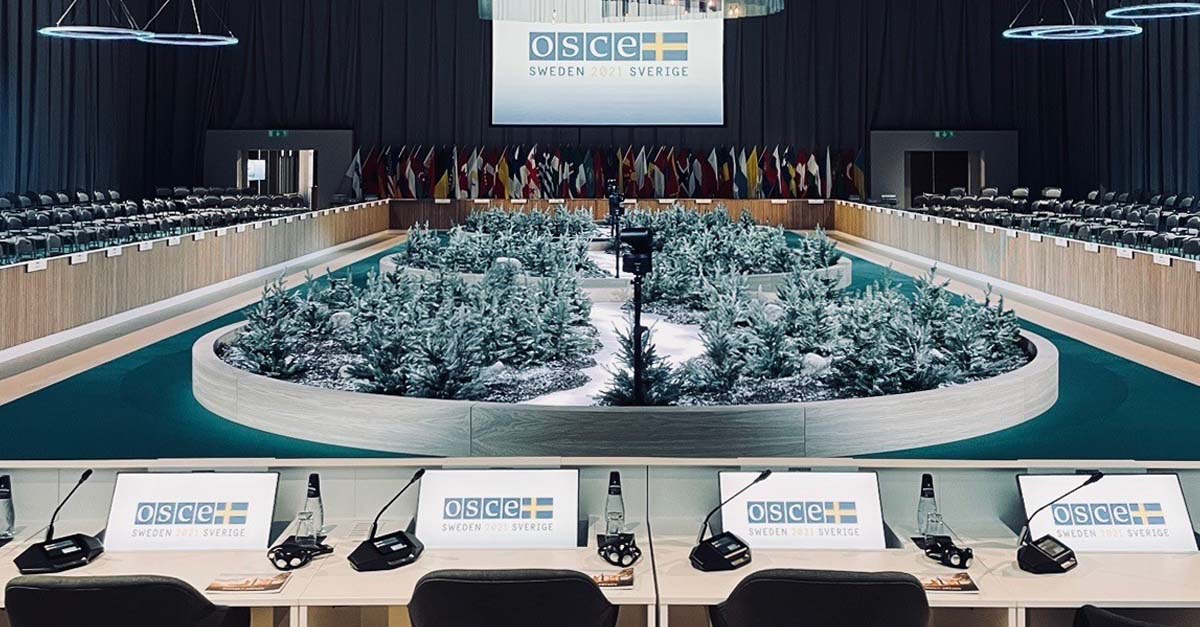 OSCE meeting in December 2021 at Scandinavian XPO with 57 foreign ministers and their delegations