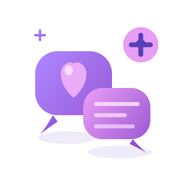 a group of people in circles