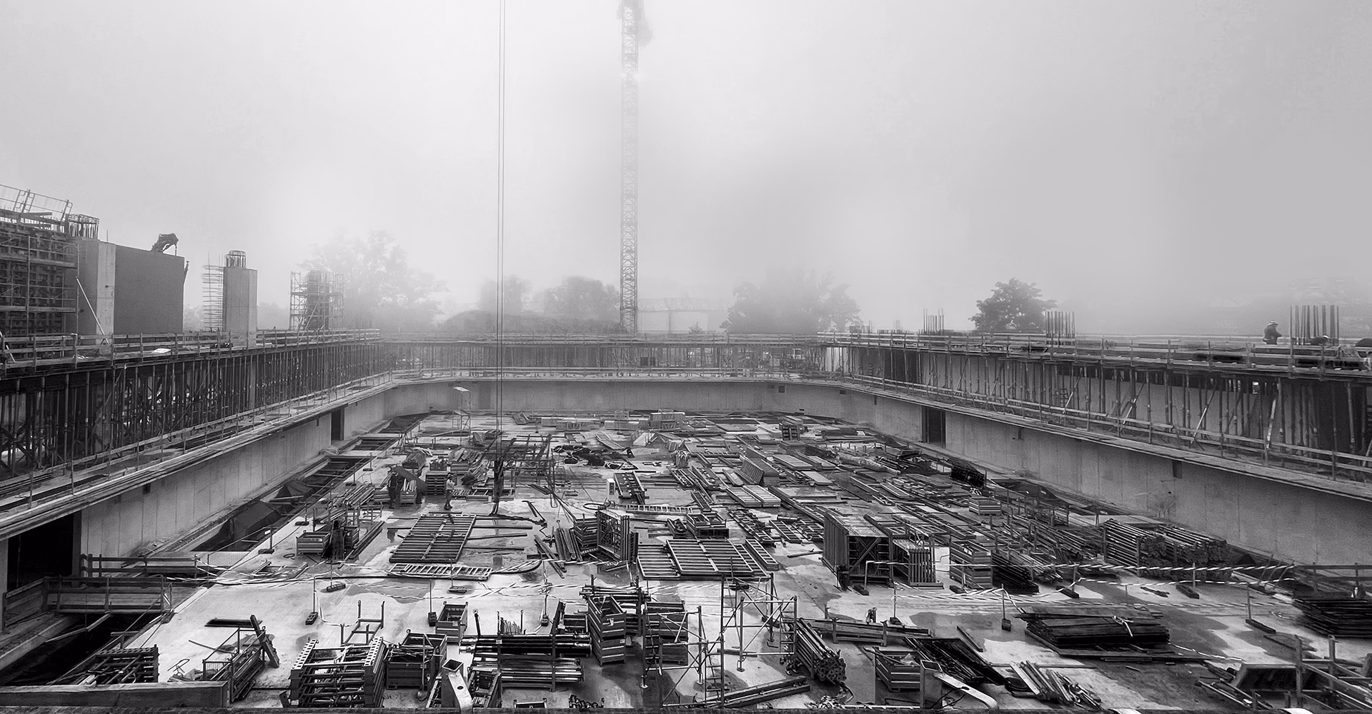 Moodbild der laufenden Baustelle Sportarena Wien