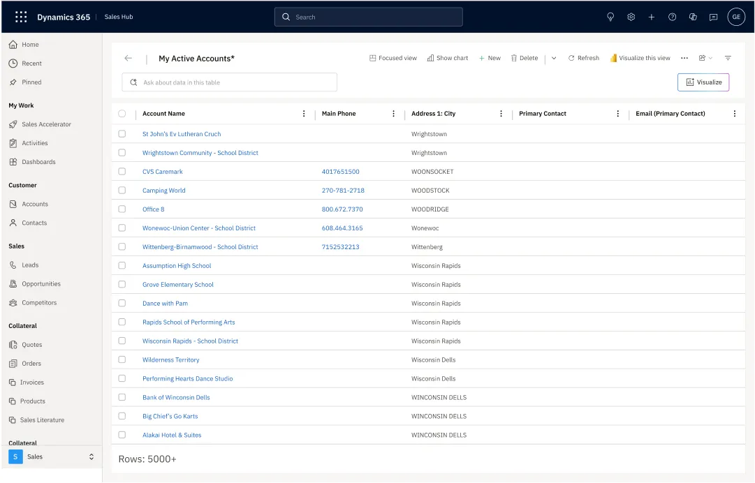 Dynamics 365 Sales Hub Image