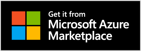 Microsoft logo with text Get it from Microsoft Azure Marketplace on black background.